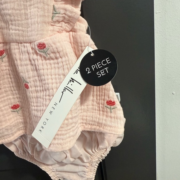 Charming Pink Floral Diaper Cover Set - Picture 5 of 6